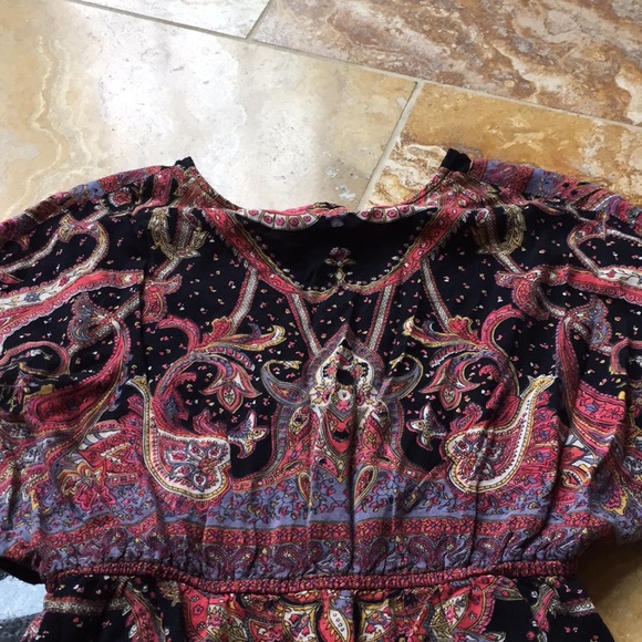 Angie V-neck ornate shirt tunic/Elastic waist band - Picture 7 of 7